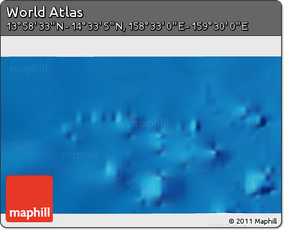 Physical 3D Map of the Area around 14° 15' 49" N, 159° 1' 30" E
