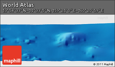 Physical Panoramic Map of the Area around 14° 15' 49" N, 159° 52' 30" E