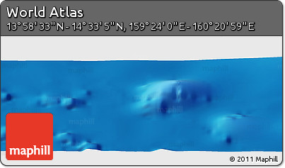 Physical Panoramic Map of the Area around 14° 15' 49" N, 159° 52' 30" E