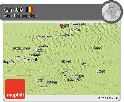 Physical Panoramic Map of Grintié