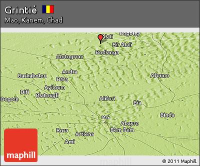 Physical Panoramic Map of Grintié