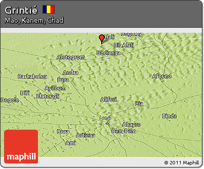 Physical Panoramic Map of Grintié