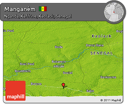 Physical Panoramic Map of Manganèm