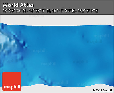 Physical 3D Map of the Area around 14° 15' 49" N, 161° 34' 29" E