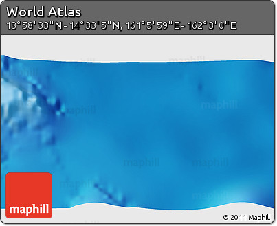 Physical 3D Map of the Area around 14° 15' 49" N, 161° 34' 29" E