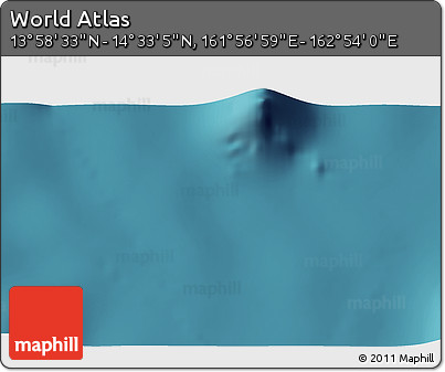 Satellite 3D Map of the Area around 14° 15' 49" N, 162° 25' 30" E
