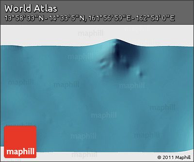 Satellite 3D Map of the Area around 14° 15' 49" N, 162° 25' 30" E