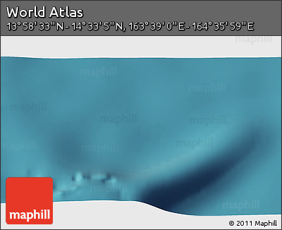 Satellite 3D Map of the Area around 14° 15' 49" N, 164° 7' 30" E