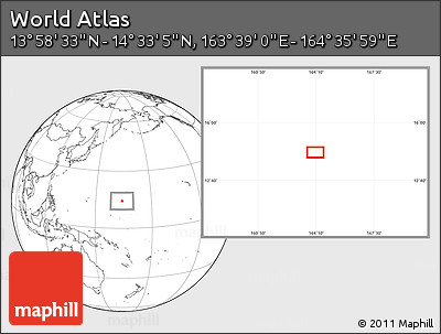 Blank Location Map of the Area around 14° 15' 49" N, 164° 7' 30" E