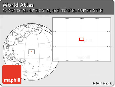 Blank Location Map of the Area around 14° 15' 49" N, 164° 7' 30" E