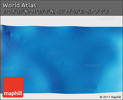 Physical 3D Map of the Area around 14° 15' 49" N, 166° 40' 30" E