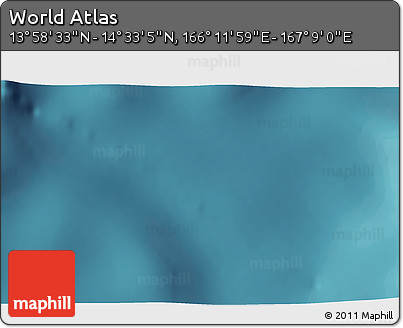 Satellite 3D Map of the Area around 14° 15' 49" N, 166° 40' 30" E