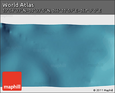 Satellite 3D Map of the Area around 14° 15' 49" N, 166° 40' 30" E
