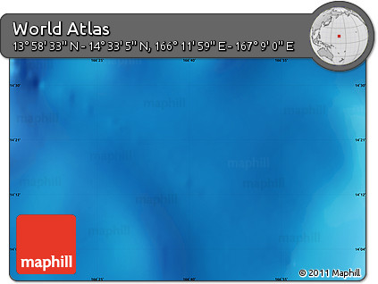 Physical Map of the Area around 14° 15' 49" N, 166° 40' 30" E