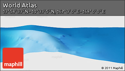 Physical Panoramic Map of the Area around 14° 15' 49" N, 167° 31' 30" E