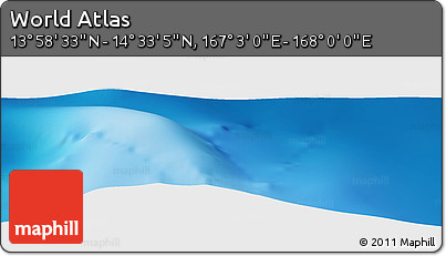 Physical Panoramic Map of the Area around 14° 15' 49" N, 167° 31' 30" E