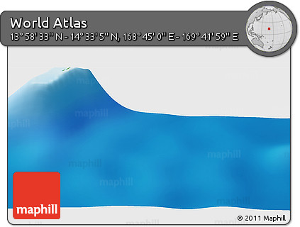 Physical Panoramic Map of the Area around 14° 15' 49" N, 169° 13' 29" E