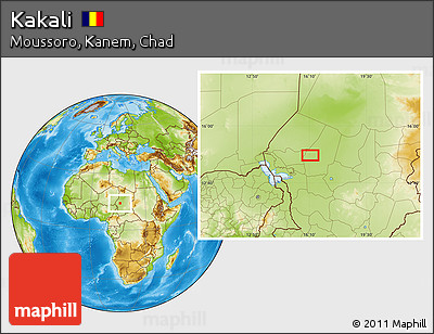 Physical Location Map of Kakali