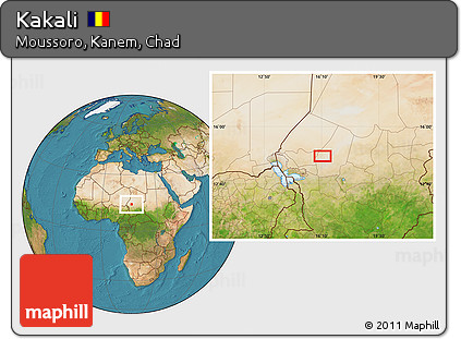 Satellite Location Map of Kakali
