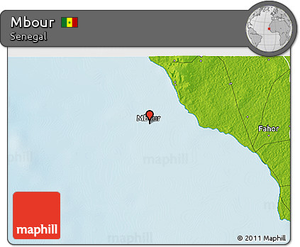 Physical 3D Map of Mbour