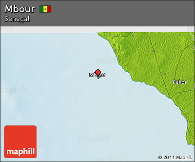 Physical 3D Map of Mbour