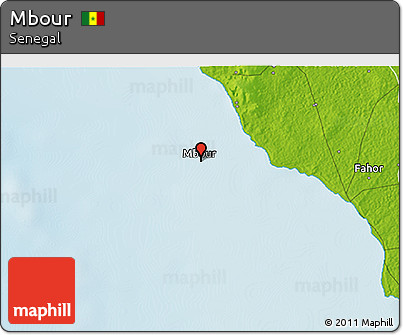 Physical 3D Map of Mbour