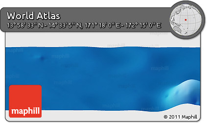 Physical Panoramic Map of the Area around 14° 15' 49" N, 171° 46' 30" E