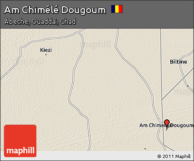 Shaded Relief 3D Map of Am Chimélé Dougoum