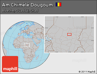 Gray Location Map of Am Chimélé Dougoum