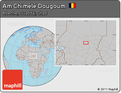 Gray Location Map of Am Chimélé Dougoum
