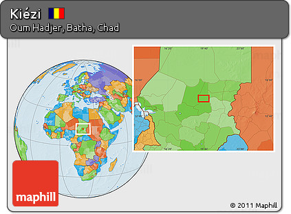 Political Location Map of Kiézi