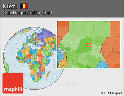 Political Location Map of Kiézi