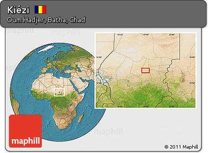 Satellite Location Map of Kiézi