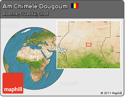 Satellite Location Map of Am Chimélé Dougoum