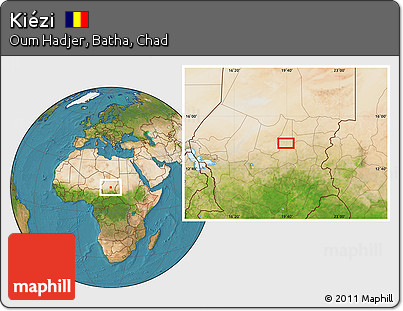 Satellite Location Map of Kiézi