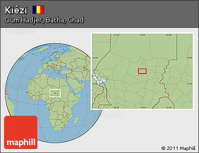 Savanna Style Location Map of Kiézi