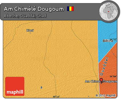 Political Map of Am Chimélé Dougoum