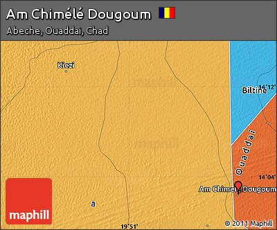 Political Map of Am Chimélé Dougoum