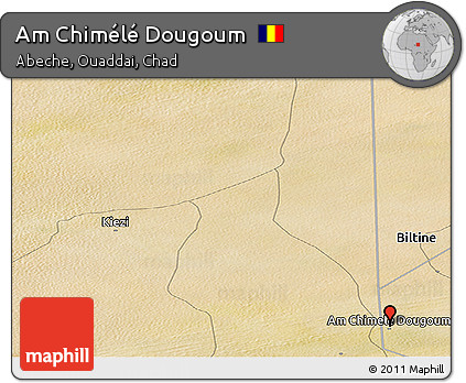 Satellite Panoramic Map of Am Chimélé Dougoum