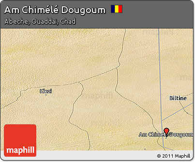 Satellite Panoramic Map of Am Chimélé Dougoum