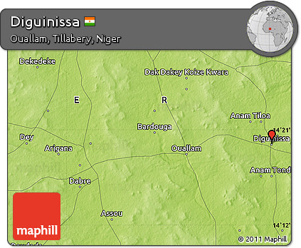 Physical Map of Diguinissa