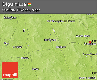 Physical Map of Diguinissa