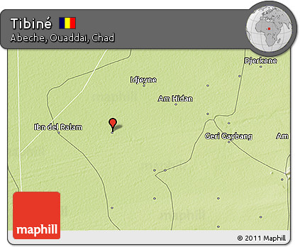 Physical 3D Map of Tibiné