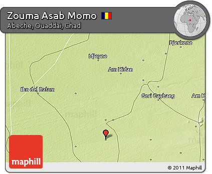Physical 3D Map of Zouma Asab Momo