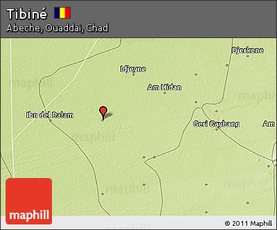 Physical 3D Map of Tibiné