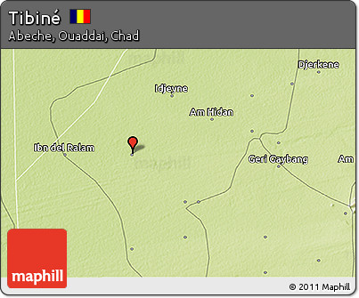 Physical 3D Map of Tibiné