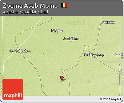 Physical 3D Map of Zouma Asab Momo