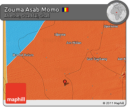 Political 3D Map of Zouma Asab Momo