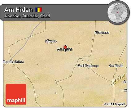 Satellite 3D Map of Am Hidan