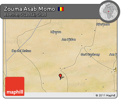 Satellite 3D Map of Zouma Asab Momo